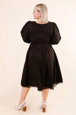 Do-Re-Mi Dress In Black - FINAL SALE -CINZ Clothing Shop Noir Collection 094 802059