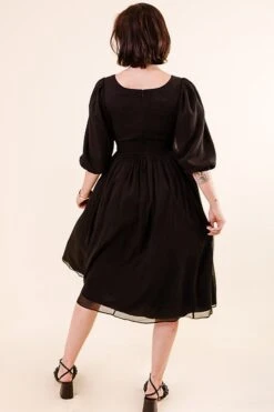 Do-Re-Mi Dress In Black - FINAL SALE -CINZ Clothing Shop Noir Collection 099 297443