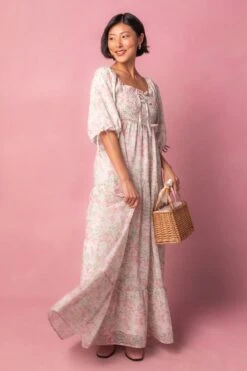 Nora Dress In Spring Watercolor -CINZ Clothing Shop NoraWatercolor Studio Easter24 01 598552