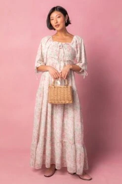 Nora Dress In Spring Watercolor -CINZ Clothing Shop NoraWatercolor Studio Easter24 02 840989