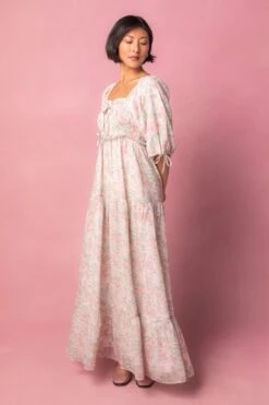 Nora Dress In Spring Watercolor -CINZ Clothing Shop NoraWatercolor Studio Easter24 03 779401