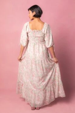 Nora Dress In Spring Watercolor -CINZ Clothing Shop NoraWatercolor Studio Easter24 07 729047