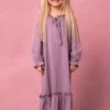 Mini Petra Long Sleeve Night Dress In Purple -CINZ Clothing Shop PetraLong Studio Spring2 1