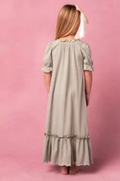 Mini Petra Short Sleeve Night Dress In Green -CINZ Clothing Shop PetraShort Studio Spring2