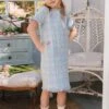 Mini Reese Shift Dress In Periwinkle Blue -CINZ Clothing Shop Reese CAgradens Easter24 4 581961