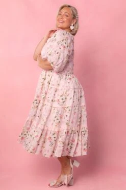 Roselyn Dress In Pink -CINZ Clothing Shop RoselynPinkStudio 2