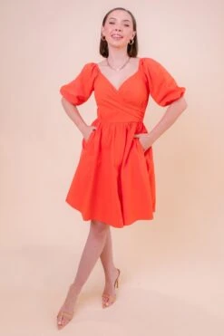 Sage Dress In Coral - FINAL SALE 29 Sage Dress In Coral - FINAL SALE -CINZ Clothing Shop SageinCoral Studio SS23 06 263398