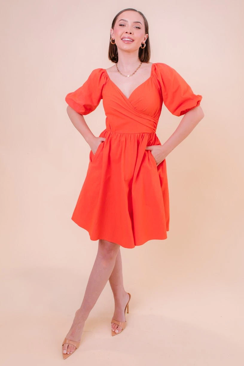 Sage Dress In Coral - FINAL SALE 16 Sage Dress In Coral - FINAL SALE - Image 14