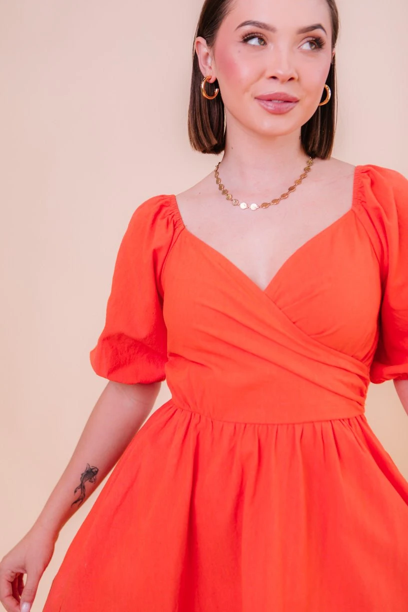 Sage Dress In Coral - FINAL SALE 9 Sage Dress In Coral - FINAL SALE - Image 7