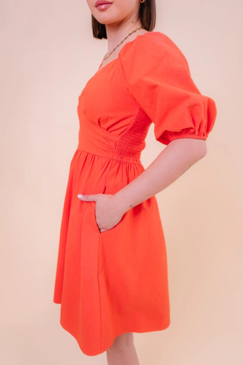 Sage Dress In Coral - FINAL SALE 8 Sage Dress In Coral - FINAL SALE - Image 6