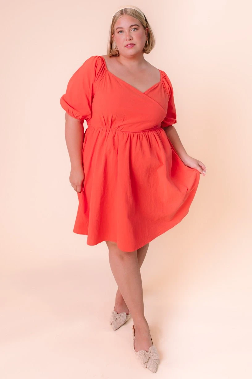 Sage Dress In Coral - FINAL SALE 4 Sage Dress In Coral - FINAL SALE - Image 2