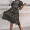 Sicily Dress With Flutter Sleeves In Black - FINAL SALE -CINZ Clothing Shop SicilyFlutterBlack Capitol N23 19 545094