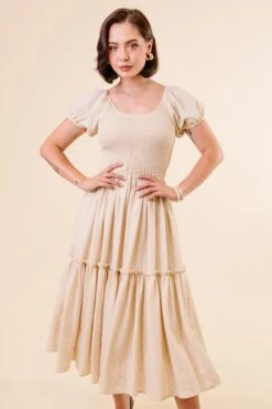 Sienna Dress In Cream - FINAL SALE -CINZ Clothing Shop SiennaCream Studio F23 08 497962