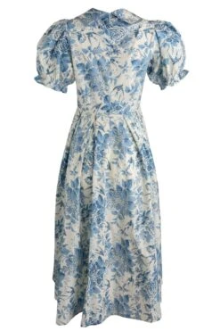 Sophia Dress -CINZ Clothing Shop SophiaBlueToile back 419441