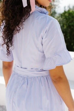 Sutton Dress In Pinstripe -CINZ Clothing Shop SuttonDressPinstripe Summer1 CAPoolhouse 8