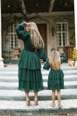 Mini Cosette Dress In Green - FINAL SALE -CINZ Clothing Shop WEB COSETTEANDARABELLA ANIANDTASH 24 203862