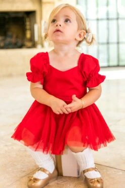 Baby Ballerina Dress Set In Red - FINAL SALE -CINZ Clothing Shop WEB HOLIDAY1 ballerinared 4172 374248