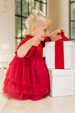 Baby Cosette Dress Set In Red - FINAL SALE -CINZ Clothing Shop WEB HOLIDAY1 cosettegreen 3888 717584