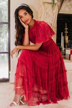 Anastasia Dress - FINAL SALE -CINZ Clothing Shop WEB Holiday ch2 ANASTASIARED 4783 375514