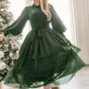 Cosette Dress In Green - FINAL SALE -CINZ Clothing Shop WEB IVYCITY DRESSES HOLIDAY20217 5 294367