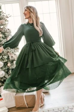 Cosette Dress In Green - FINAL SALE