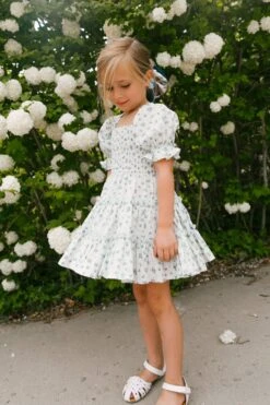 Mini Madeline Dress In Blue -CINZ Clothing Shop WEB Ivy FlowerField 20 539512