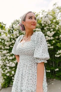 Madeline Dress In Blue -CINZ Clothing Shop WEB Ivy FlowerField 30 434833