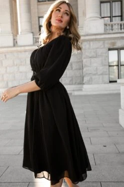 Do-Re-Mi Dress In Black - FINAL SALE -CINZ Clothing Shop WEB Noir 2023 DoReMiBlack 06