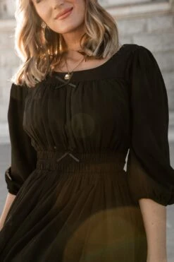 Do-Re-Mi Dress In Black - FINAL SALE -CINZ Clothing Shop WEB Noir 2023 DoReMiBlack 09