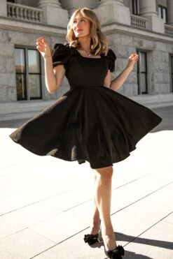 Nina Bow Flare Dress - FINAL SALE