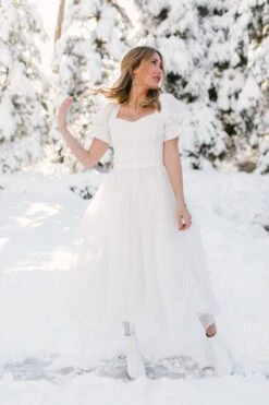 Ballerina Dress In White -CINZ Clothing Shop WEB WINTERWHITES BALLERINA 31 638768