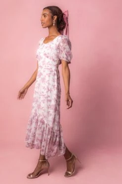Wren Dress In Pink Toile - FINAL SALE -CINZ Clothing Shop Wren Studio Easter 4 957389