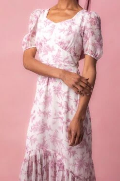 Wren Dress In Pink Toile - FINAL SALE -CINZ Clothing Shop Wren Studio Easter 6 928859