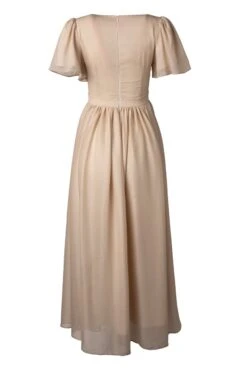 Abbie Dress In Champagne -CINZ Clothing Shop abbie champagne back 783886