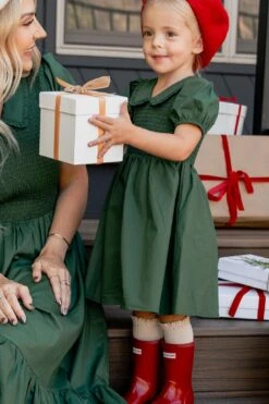 Mini Addie Dress In Green - FINAL SALE -CINZ Clothing Shop addiegreenmini 2