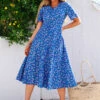 Allie Dress In Royal Blue -CINZ Clothing Shop allieblue 01