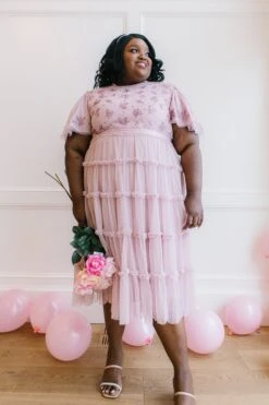 Anastasia Dress In Mauve -CINZ Clothing Shop anastasia mauve 10 351182