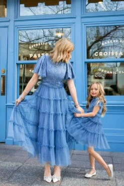 Mini Anastasia Dress In Tufts Blue - FINAL SALE -CINZ Clothing Shop anastasia momandme 0030