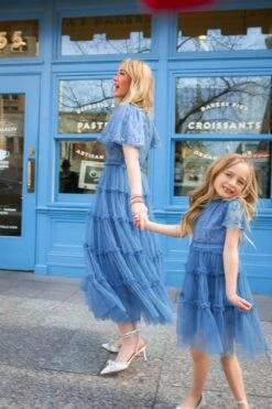 Mini Anastasia Dress In Tufts Blue - FINAL SALE -CINZ Clothing Shop anastasia momandme 0035