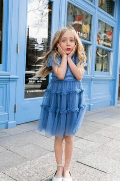 Mini Anastasia Dress In Tufts Blue - FINAL SALE -CINZ Clothing Shop anastasia momandme 0098