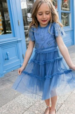 Mini Anastasia Dress In Tufts Blue - FINAL SALE -CINZ Clothing Shop anastasia momandme 0105