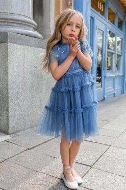 Mini Anastasia Dress In Tufts Blue - FINAL SALE -CINZ Clothing Shop anastasia momandme 0116