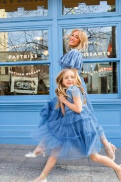 Mini Anastasia Dress In Tufts Blue - FINAL SALE -CINZ Clothing Shop anastasia momandme 0127
