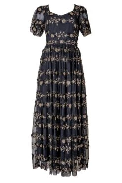 Athena Dress In Black - FINAL SALE -CINZ Clothing Shop athena black front 585275