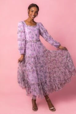 Catherine Dress In Lavender -CINZ Clothing Shop catherine studio Easter 8 475150