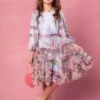 Mini Catherine Dress In Blue Floral -CINZ Clothing Shop catherineblue 1 274202