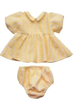 Baby Celine Dress Set In Yellow -CINZ Clothing Shop celine yellow baby front