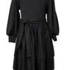 Mini Cosette Dress In Black - FINAL SALE -CINZ Clothing Shop cosetteblackmini front 171835