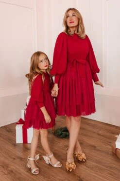 Short Cosette Dress In Red - FINAL SALE -CINZ Clothing Shop cosetteshortred 01 886340