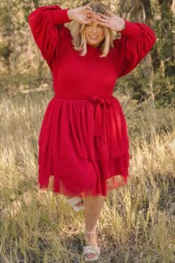 Short Cosette Dress In Red - FINAL SALE -CINZ Clothing Shop cosetteshortred 32 526570